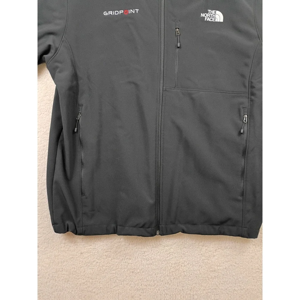 The North Face Softshell Jacket Mens XL Black GridPoint Apex Bionic Windproof
